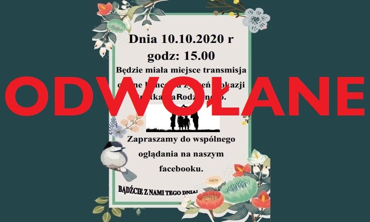 Odwołane koncertu z okazji Spotkania Rodzinnego